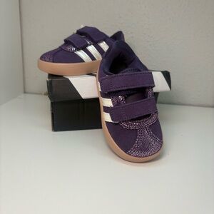 Adidas VL Court 3.0 K Kids US 4K / UK 3 Aurora Plum